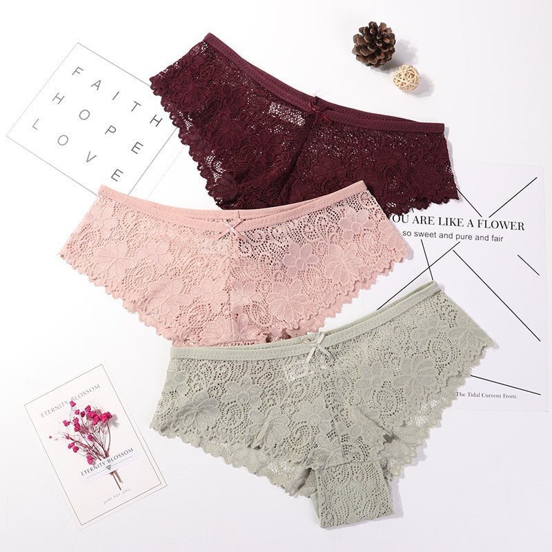3 Pcs Panties For Woman Underwear - Madamedama