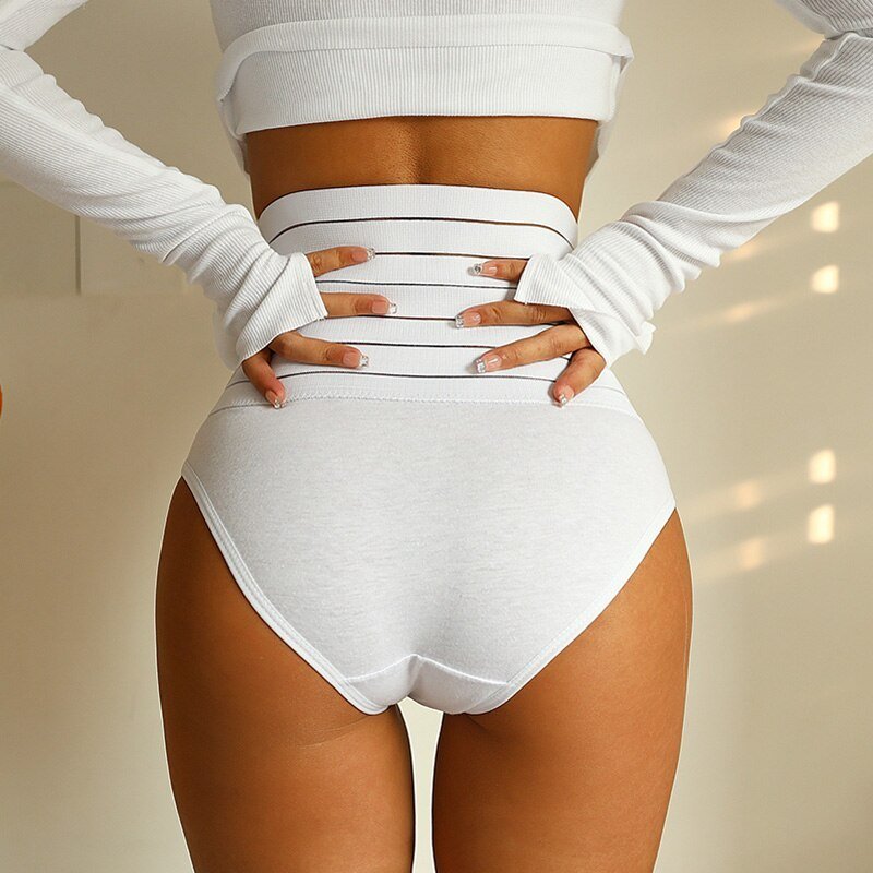 All Cotton Traceless High Waist Pure Cotton Women's Briefs - Madamedama