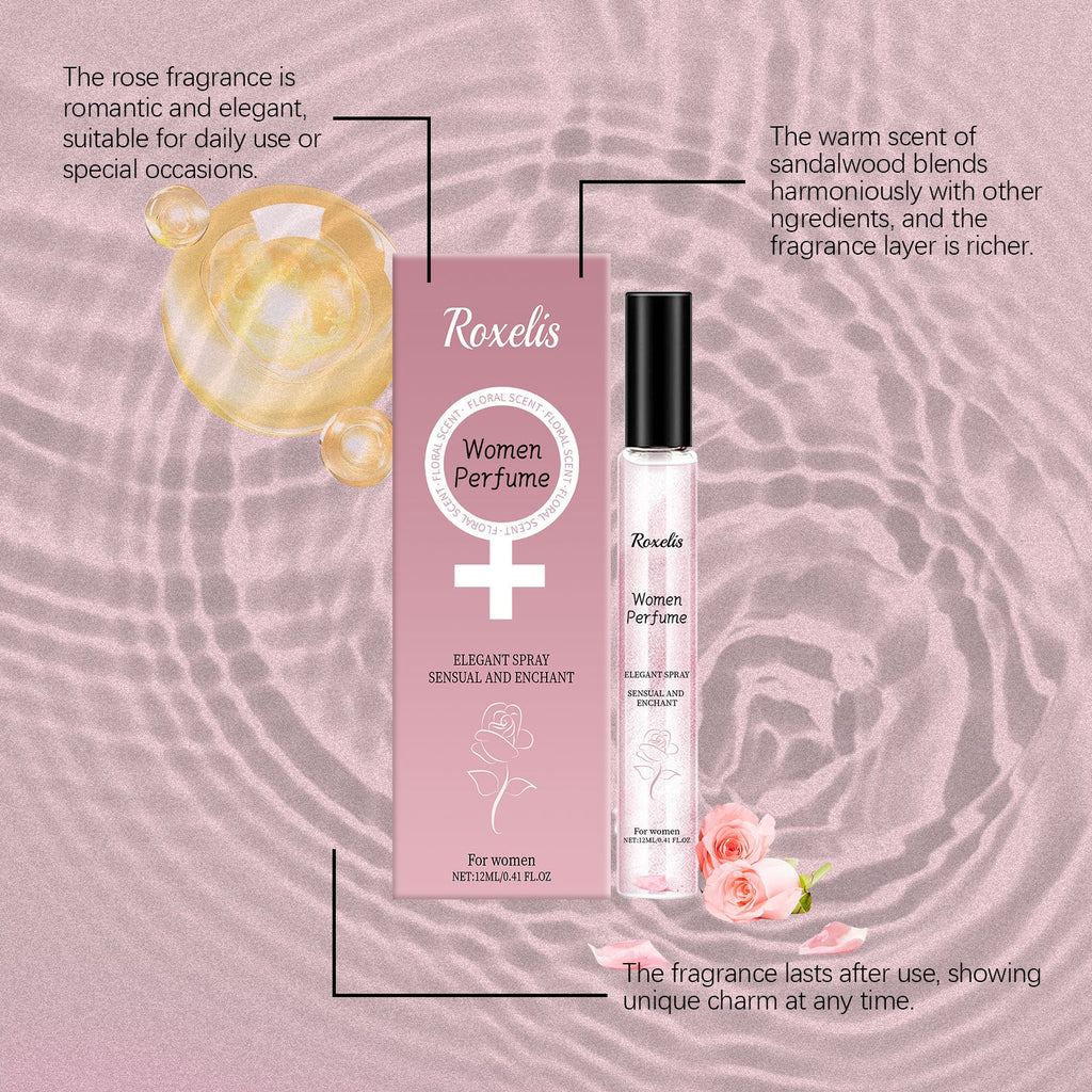 Women Desert Rose Perfume Spray, Elegant Long Lasting Light Floral Scent Fragrance Mist - Madamedama