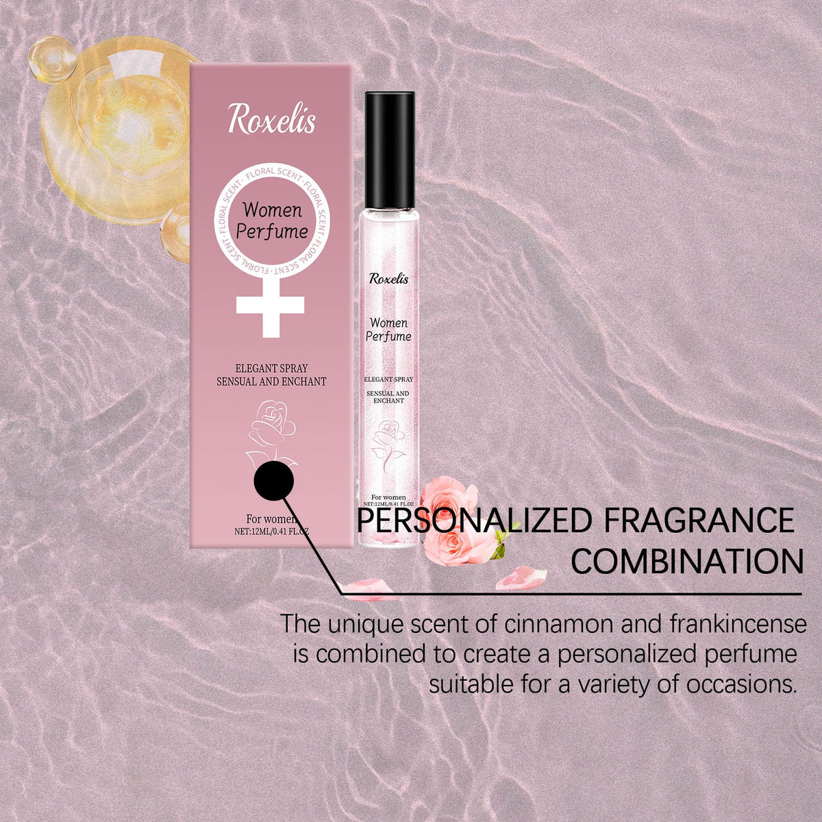 Women Desert Rose Perfume Spray, Elegant Long Lasting Light Floral Scent Fragrance Mist - Madamedama